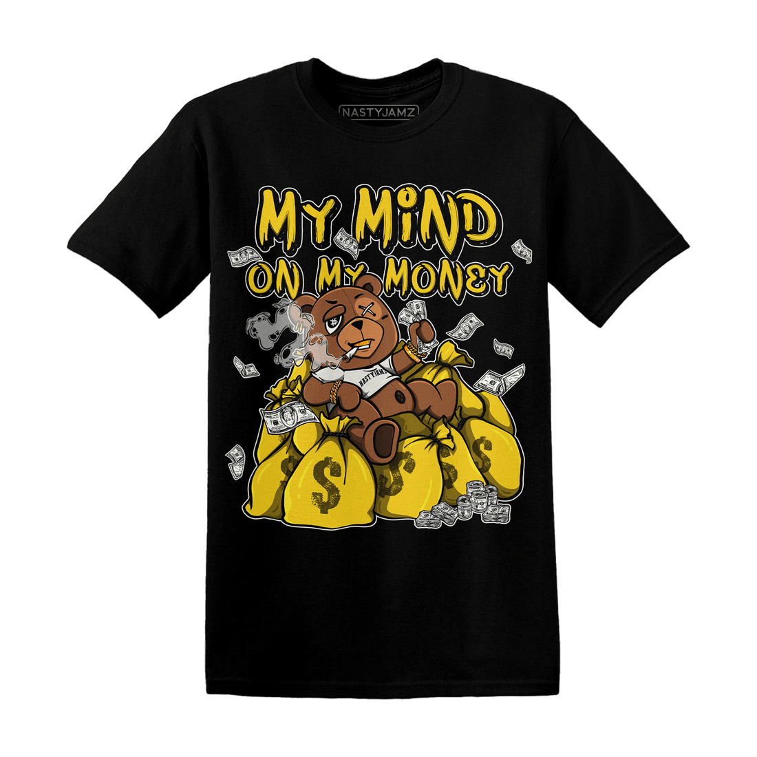Vivid Sulfur 4s T Shirt Match My Mind On My Money BER - NastyJamz