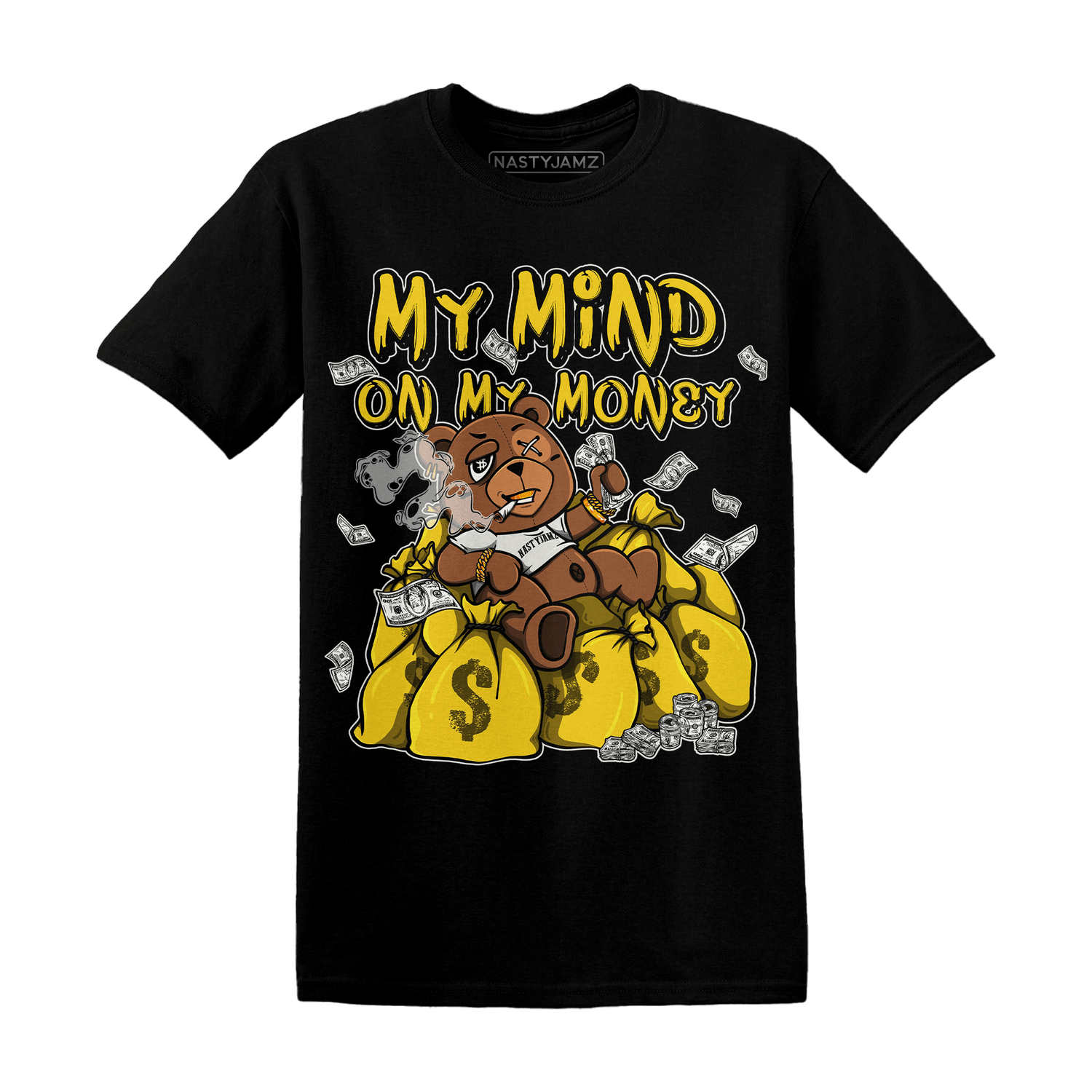 Vivid Sulfur 4s T Shirt Match My Mind On My Money BER - NastyJamz