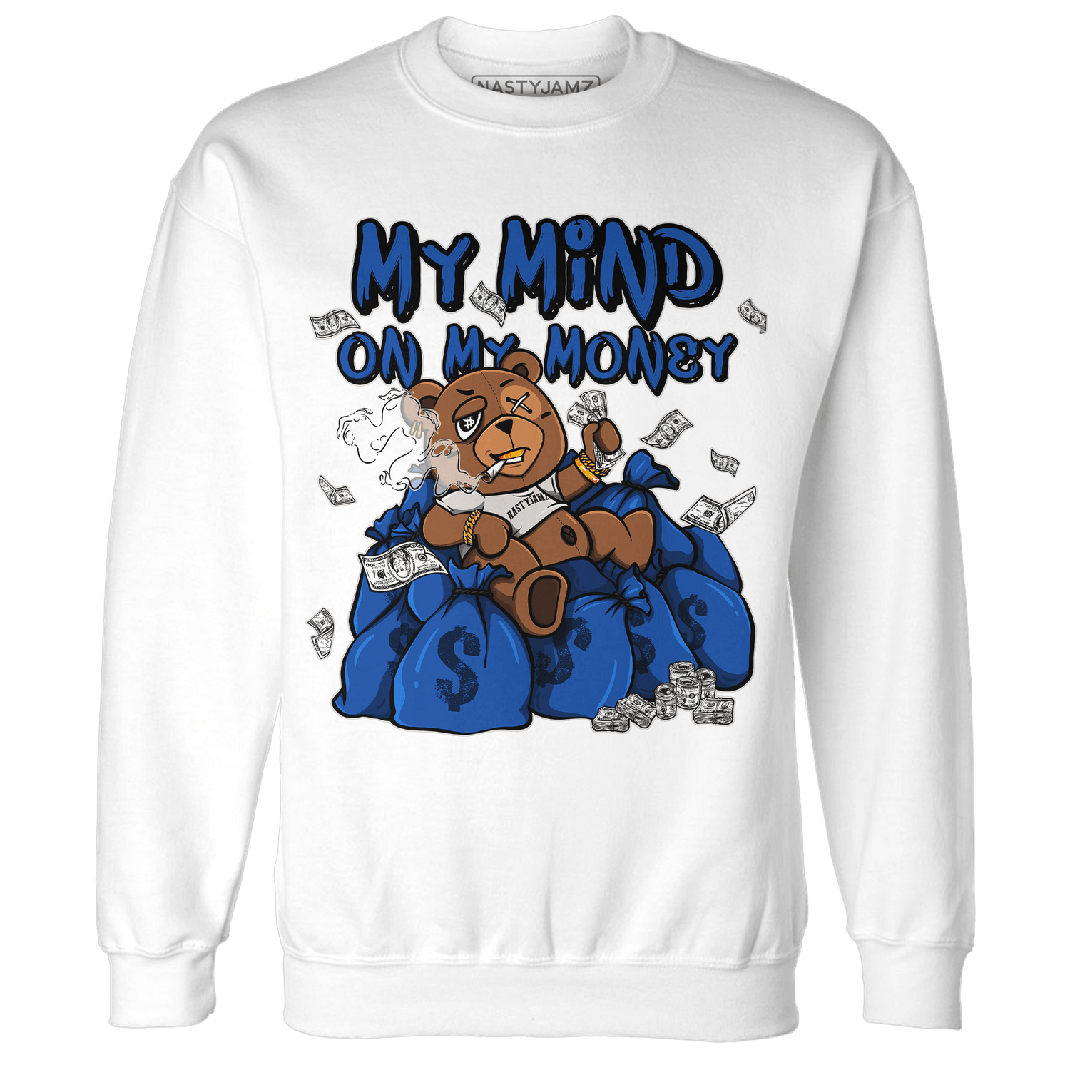 Air Max 1 86 Royal Sweatshirt Match My Mind On My Money BER - NastyJamz