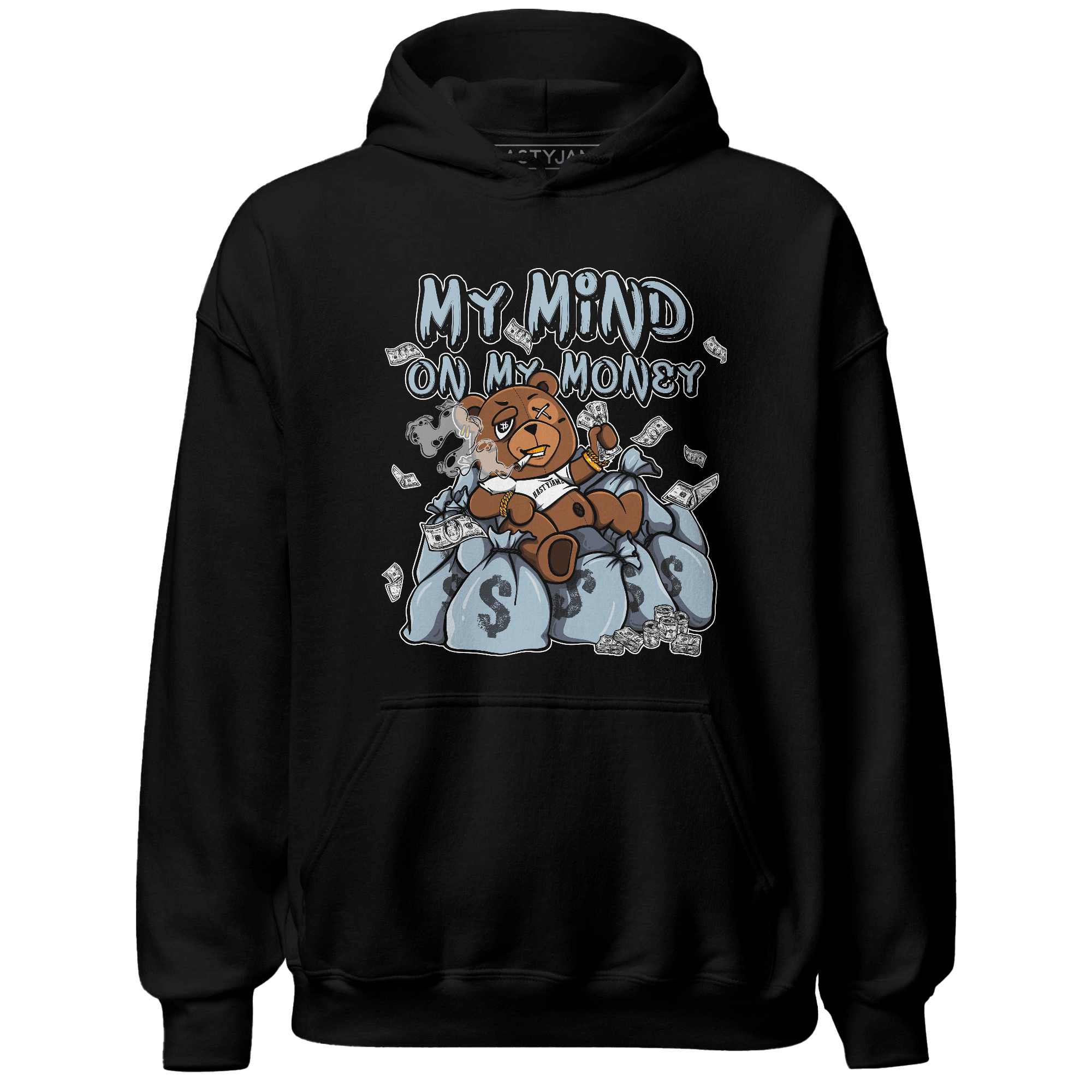 Blue Grey 13s Hoodie Match My Mind On My Money BER - NastyJamz