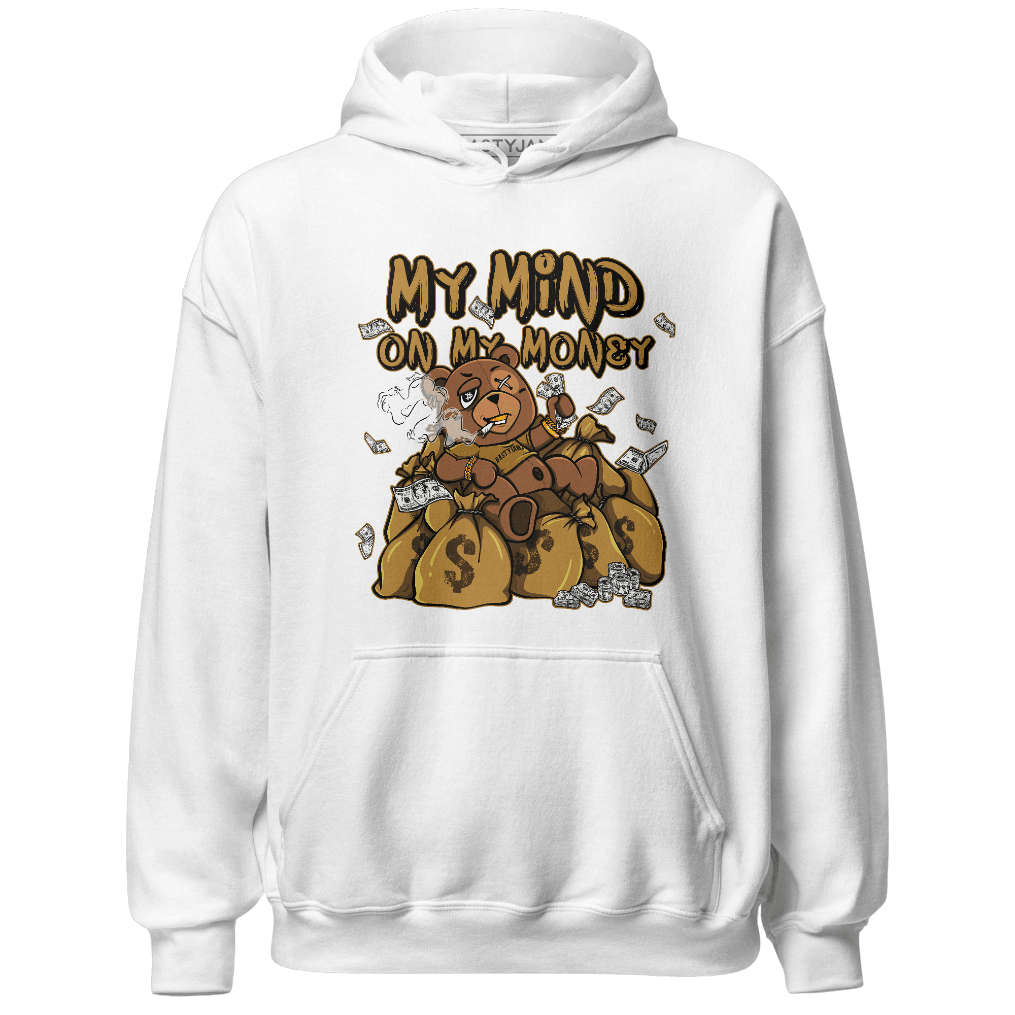 Wheat 13s Hoodie Match My Mind On My Money BER - NastyJamz
