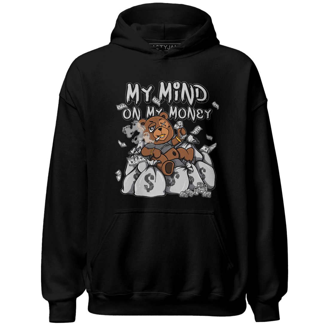 Retro High OG Black White 1s Hoodie Match My Mind On My Money BER - NastyJamz