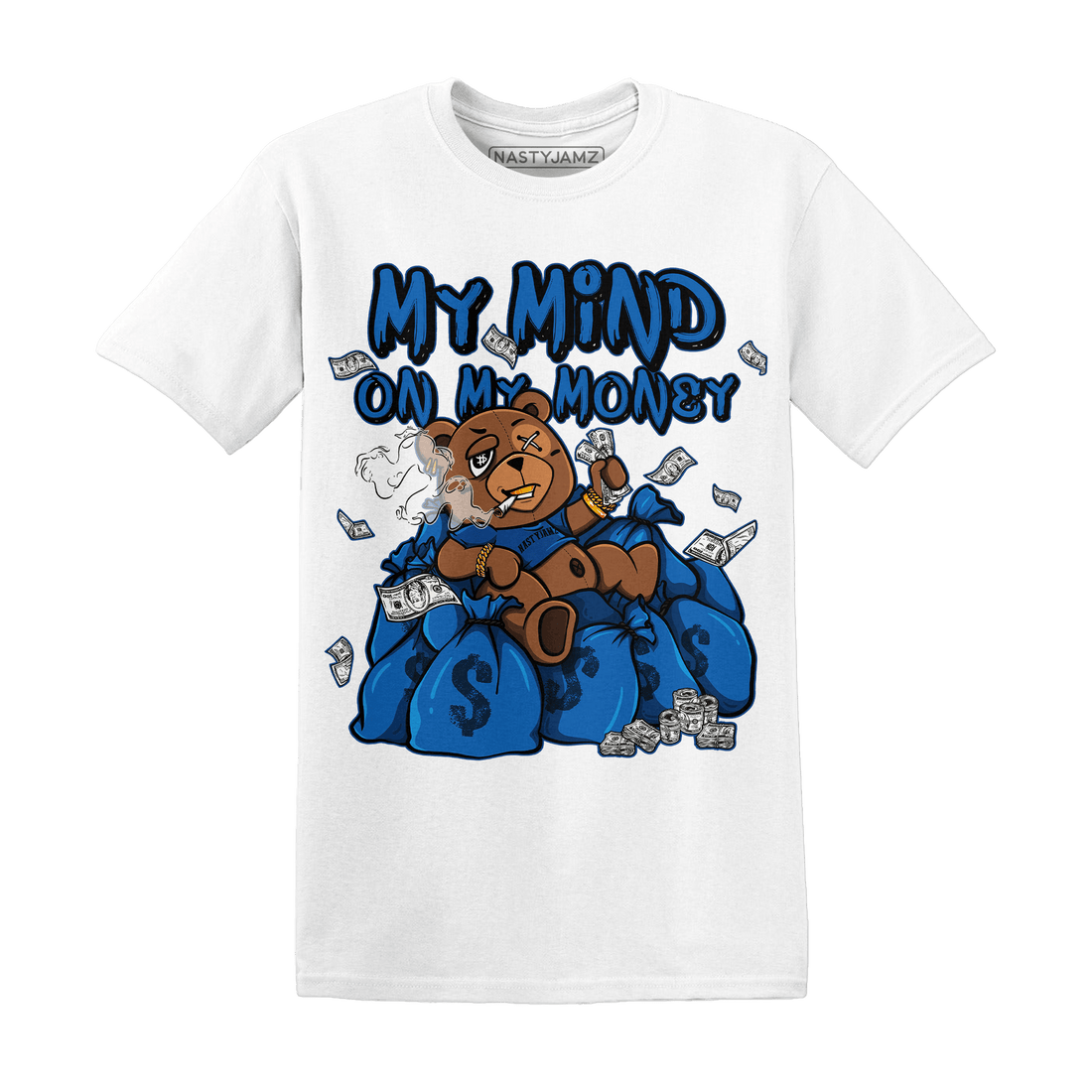 Royal Reimagined 1s T Shirt Match My Mind On My Money BER - NastyJamz