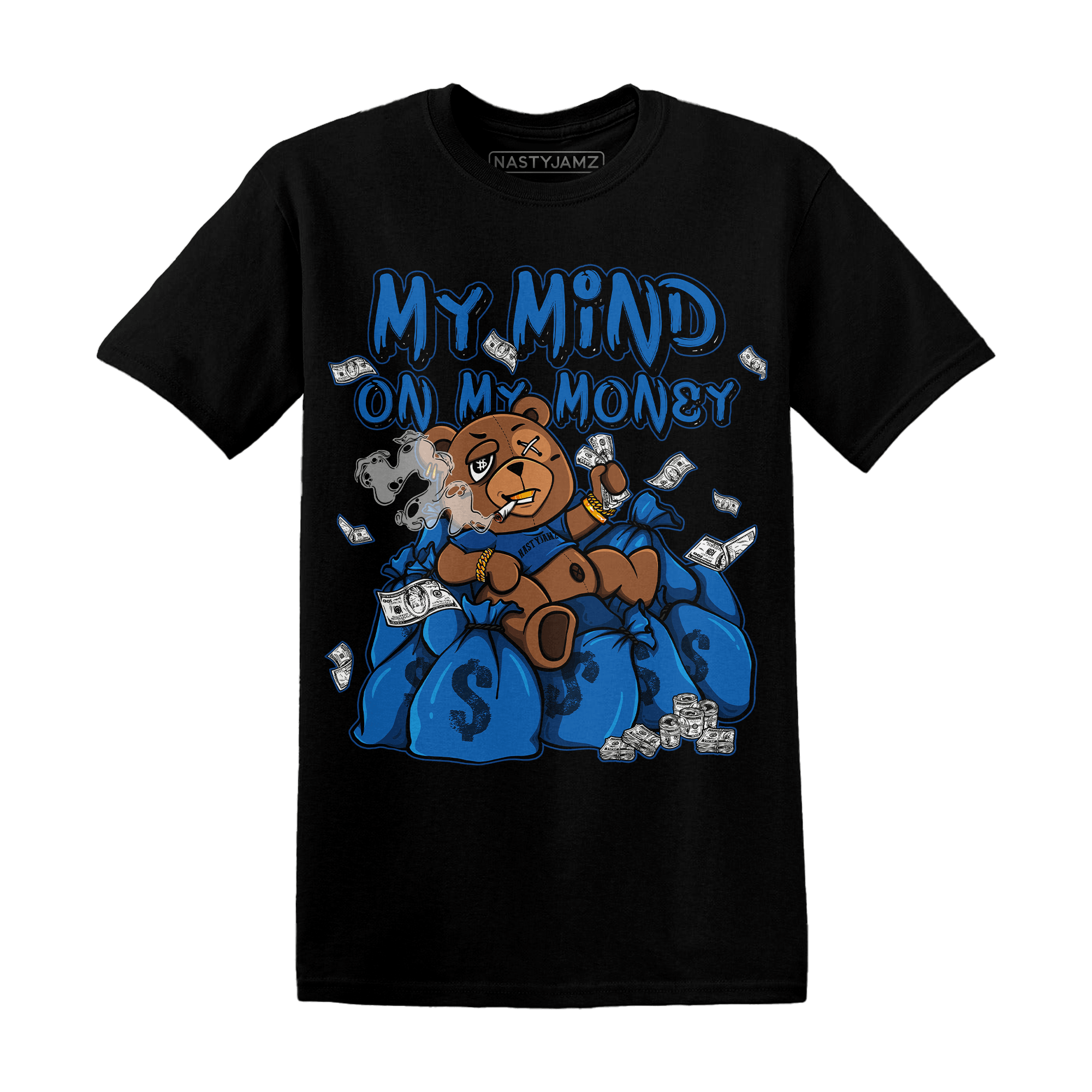 Royal Reimagined 1s T Shirt Match My Mind On My Money BER - NastyJamz