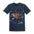 Midnight Navy 5s T Shirt Match My Mind On My Money BER - NastyJamz