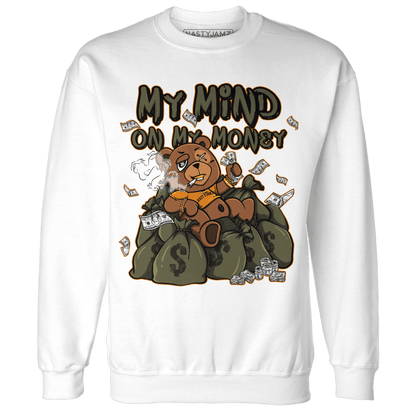 Olive 5s Sweatshirt Match My Mind On My Money BER - NastyJamz