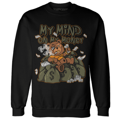 Olive 5s Sweatshirt Match My Mind On My Money BER - NastyJamz