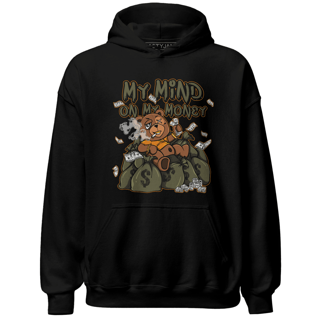 Olive 5s Hoodie Match My Mind On My Money BER - NastyJamz