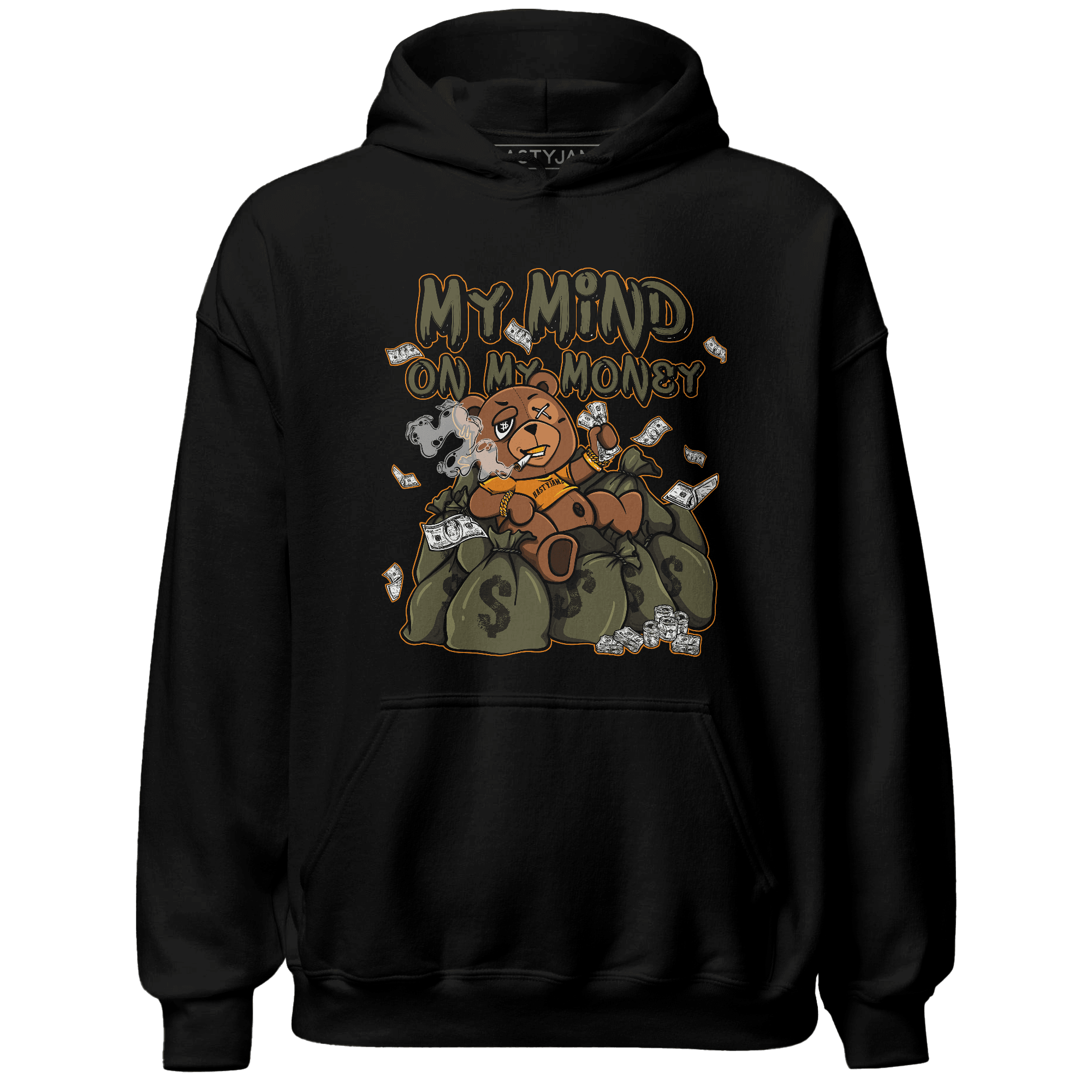 Olive 5s Hoodie Match My Mind On My Money BER - NastyJamz