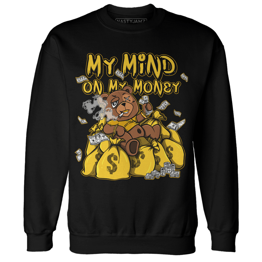 Yellow Ochre 6s Sweatshirt Match My Mind On My Money BER - NastyJamz