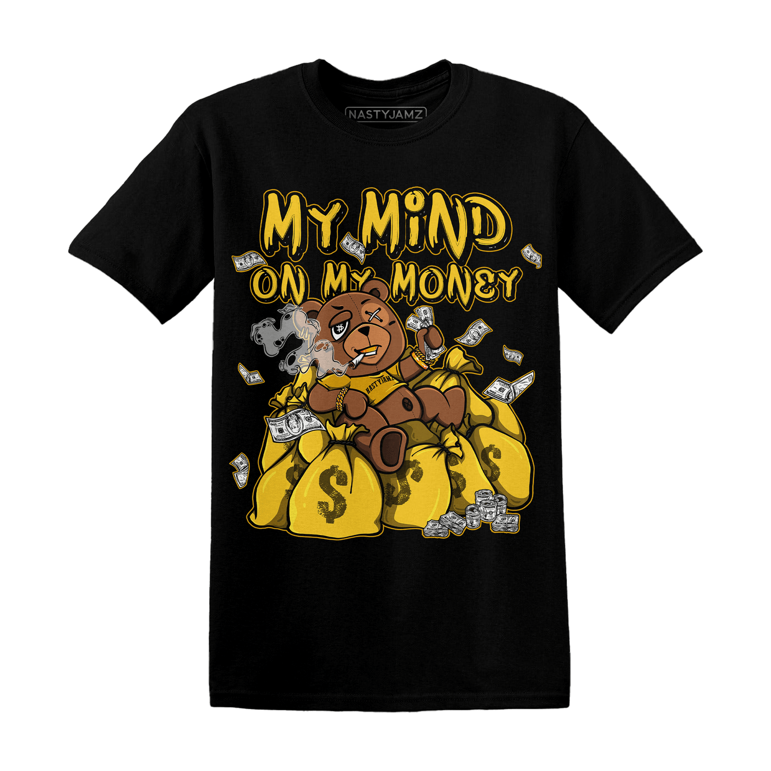 Yellow Ochre 6s T Shirt Match My Mind On My Money BER - NastyJamz