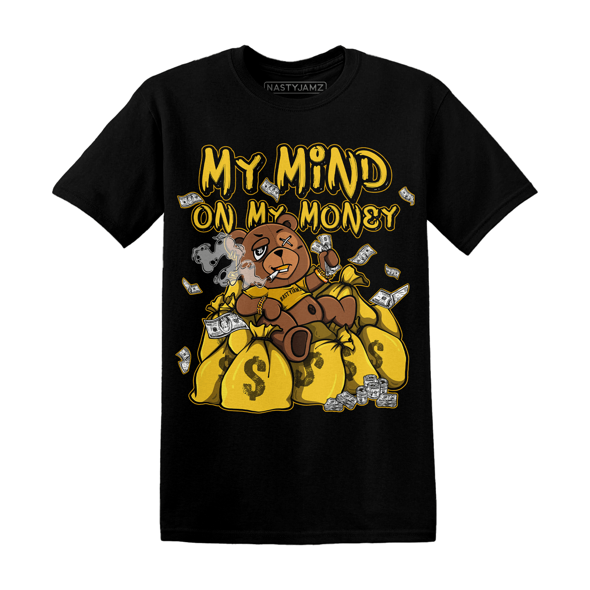 Yellow Ochre 6s T Shirt Match My Mind On My Money BER - NastyJamz