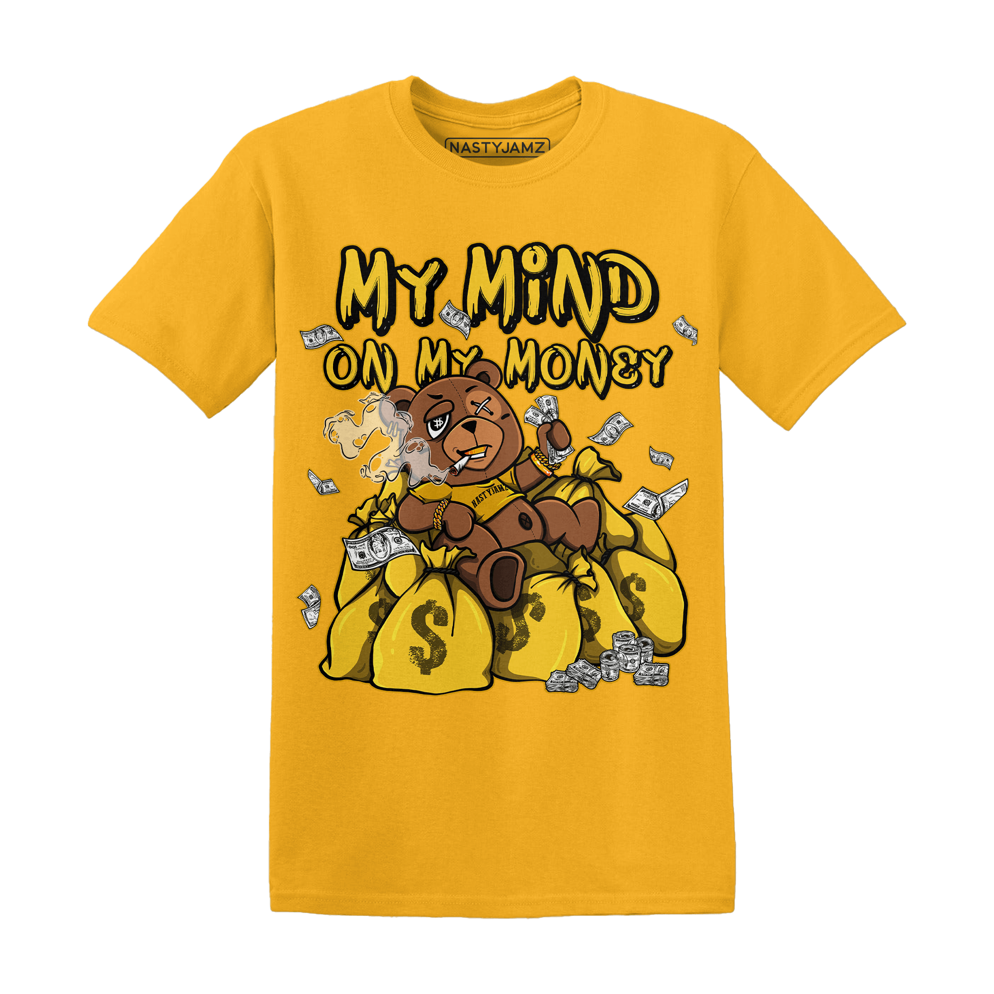 Yellow Ochre 6s T Shirt Match My Mind On My Money BER - NastyJamz