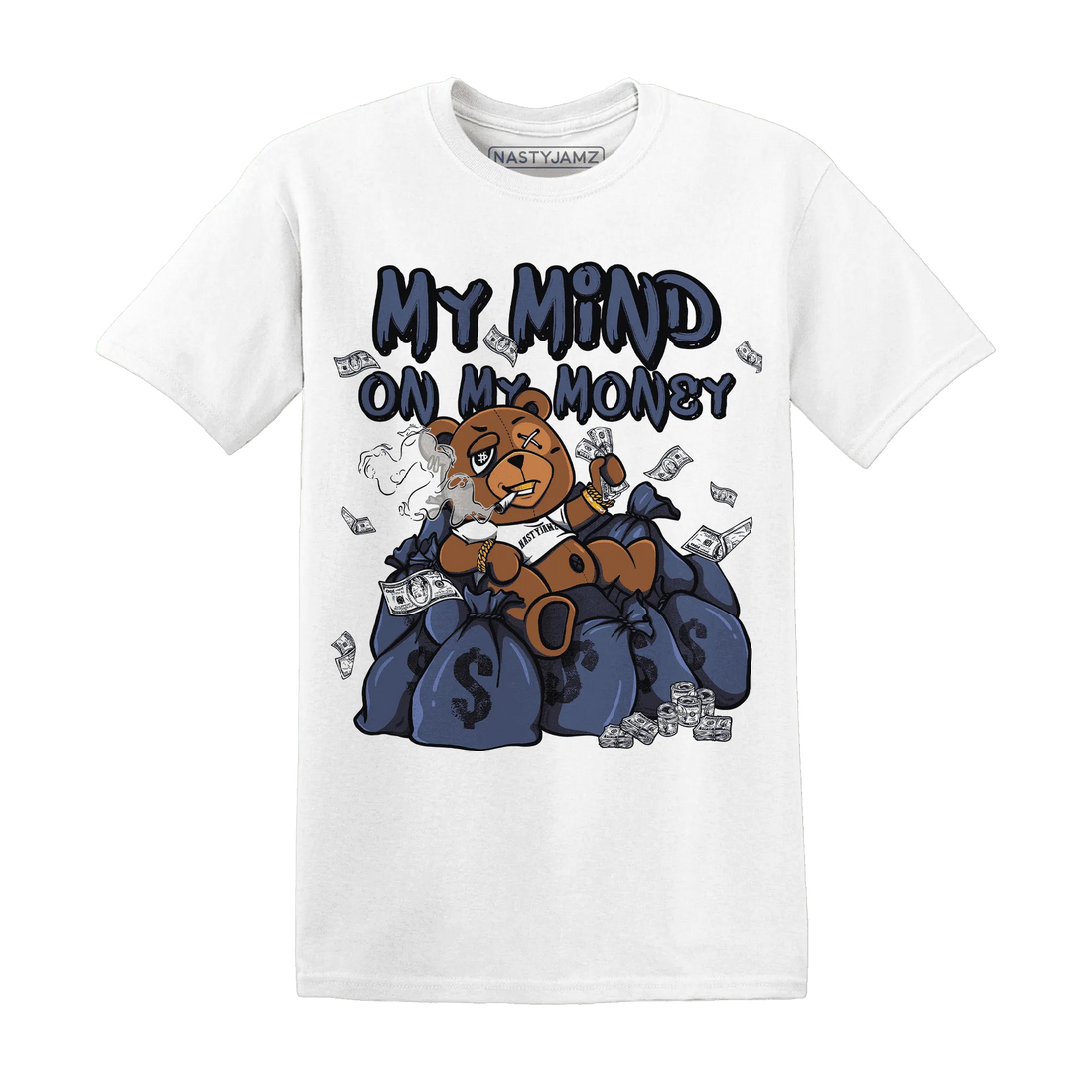 Low-Diffused-Blue-11s-T-Shirt-Match-My-Money-On-My-Mind-BER