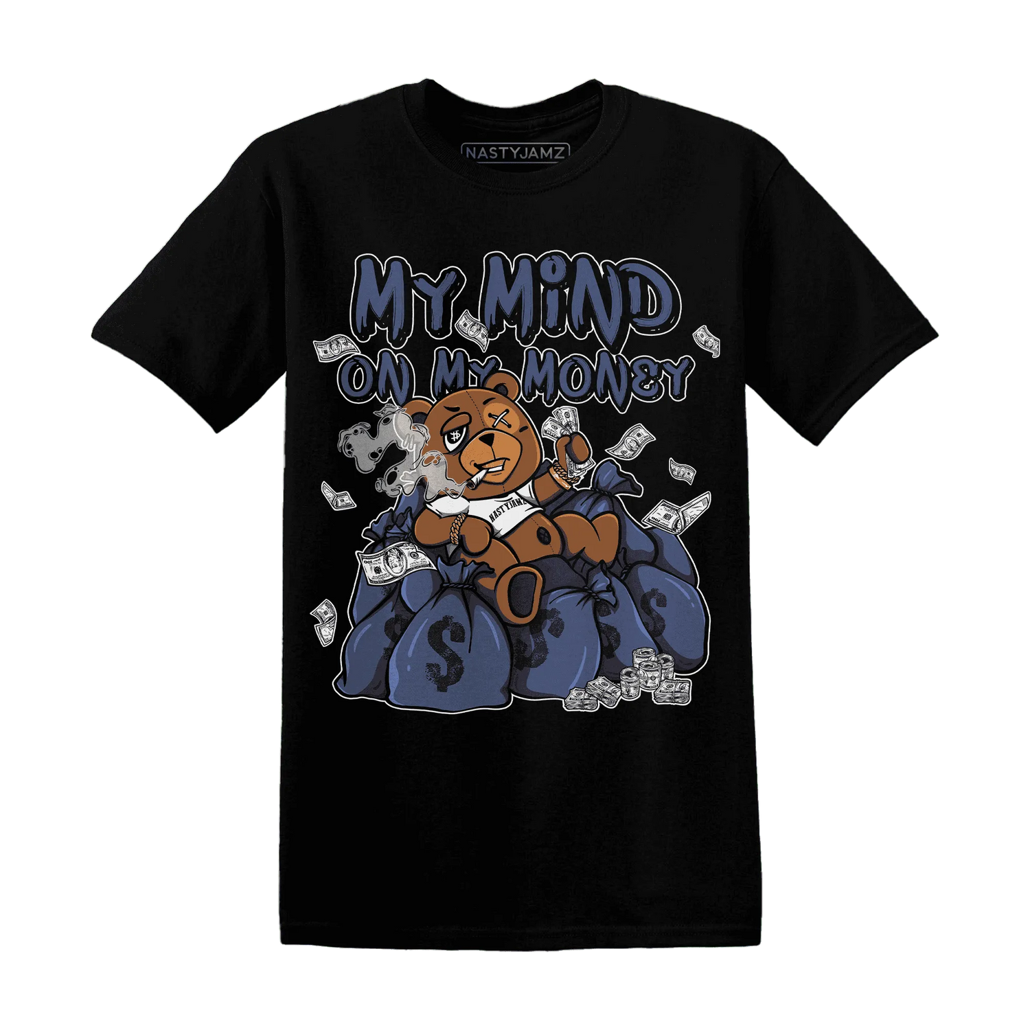 Low-Diffused-Blue-11s-T-Shirt-Match-My-Money-On-My-Mind-BER