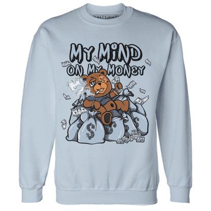 Mid Diffused Blue Grey 1s Sweatshirt Match My Money On My Mind BER - NastyJamz
