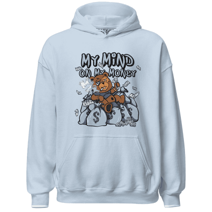 Mid Diffused Blue Grey 1s Hoodie Match My Money On My Mind BER - NastyJamz