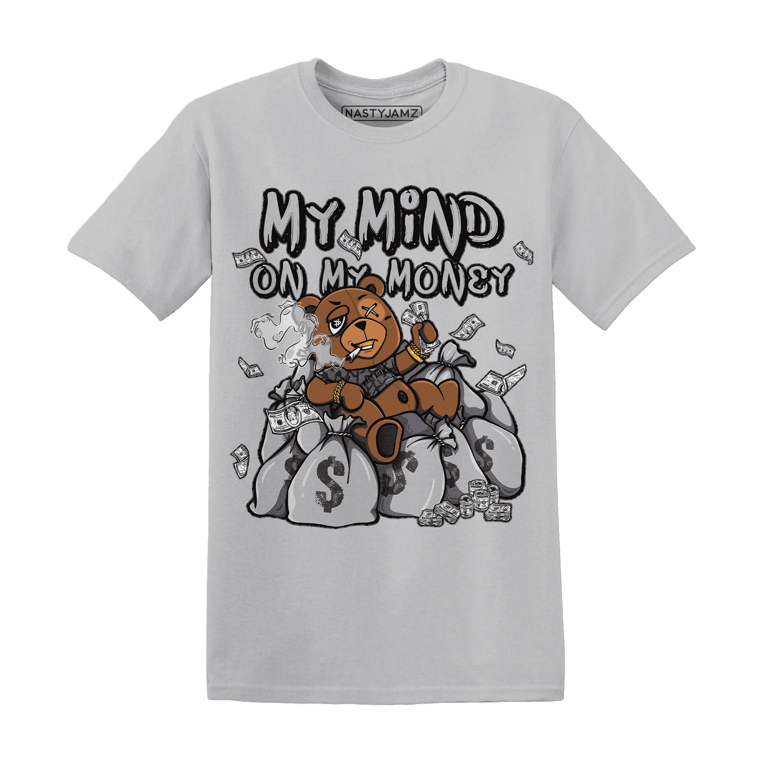 Cement-Grey-3s-T-Shirt-Match-My-Money-On-My-Mind-BER