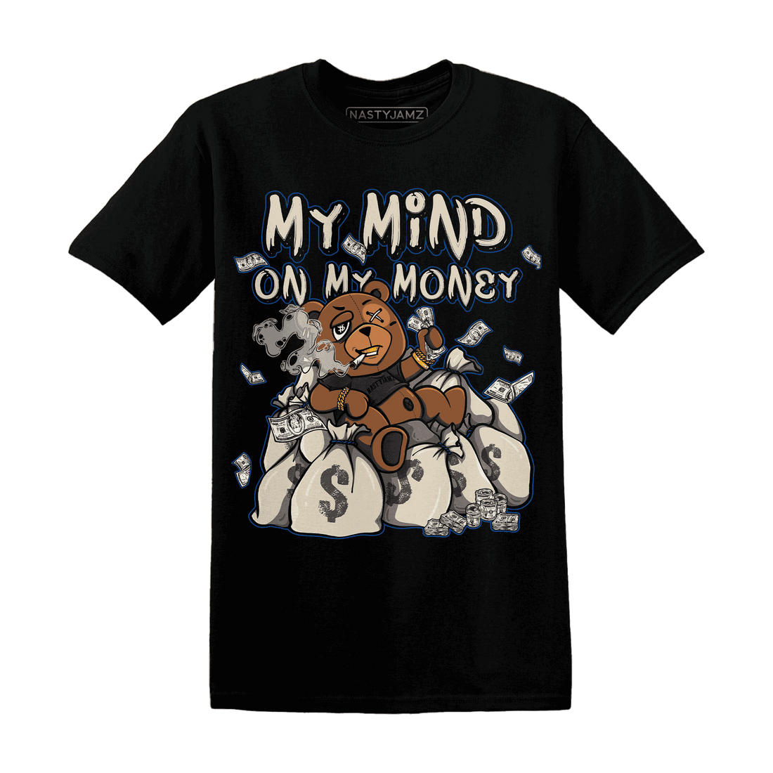 Quaiii 54 3s T Shirt Match My Money On My Mind BER - NastyJamz