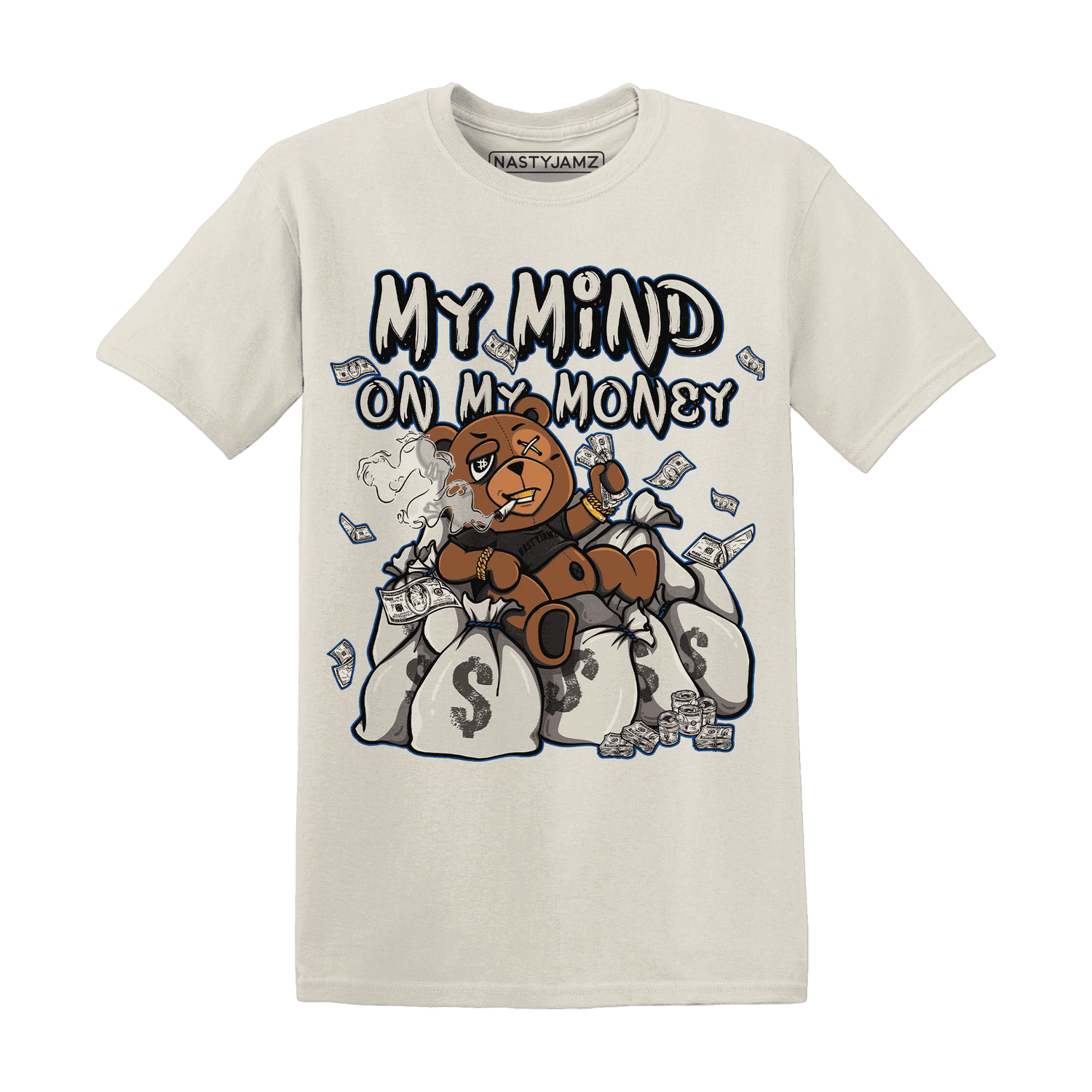 Quaiii 54 3s T Shirt Match My Money On My Mind BER - NastyJamz