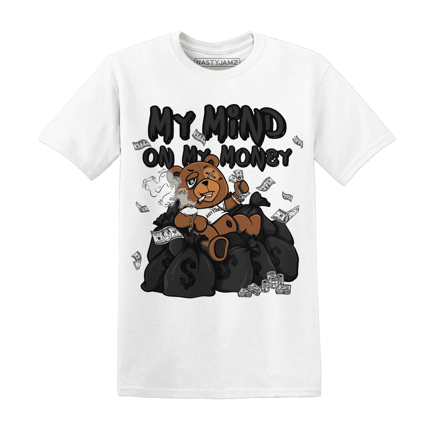 White-Thunder-4s-T-Shirt-Match-My-Money-On-My-Mind-BER