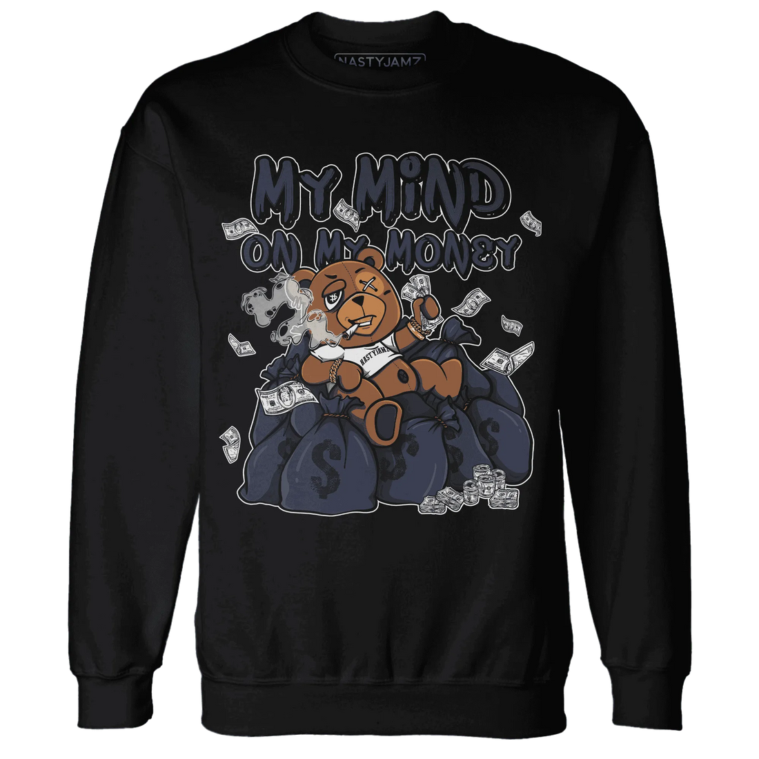 White-Navy-6s-Sweatshirt-Match-My-Money-On-My-Mind-BER
