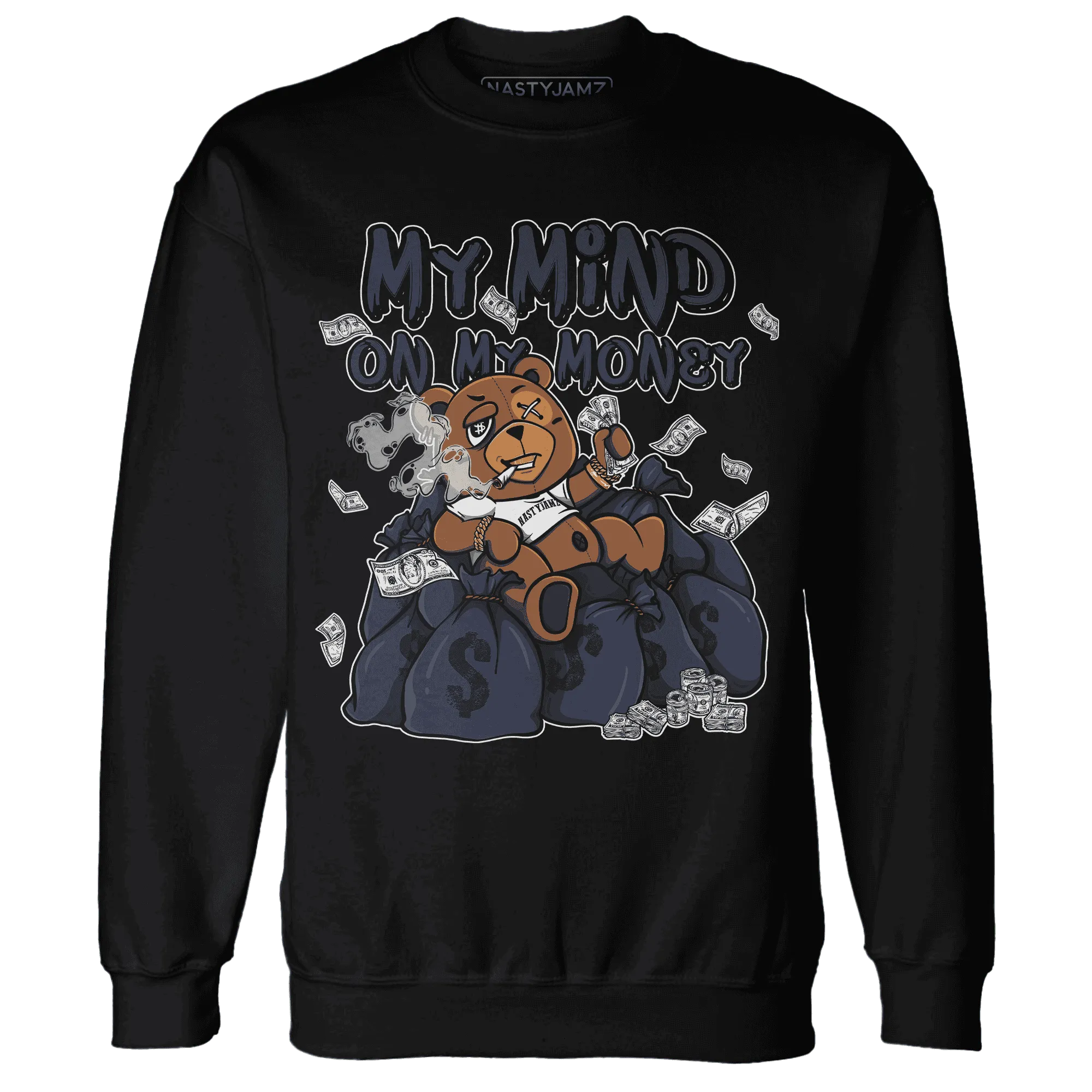 White-Navy-6s-Sweatshirt-Match-My-Money-On-My-Mind-BER