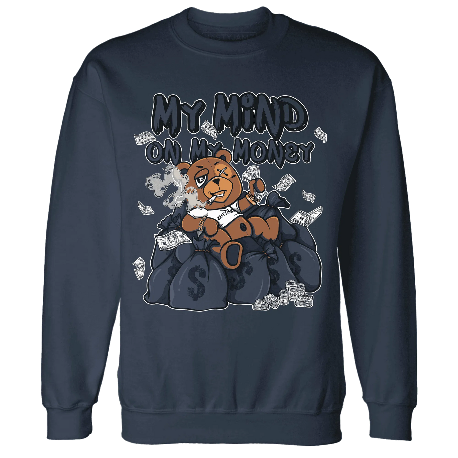 White-Navy-6s-Sweatshirt-Match-My-Money-On-My-Mind-BER