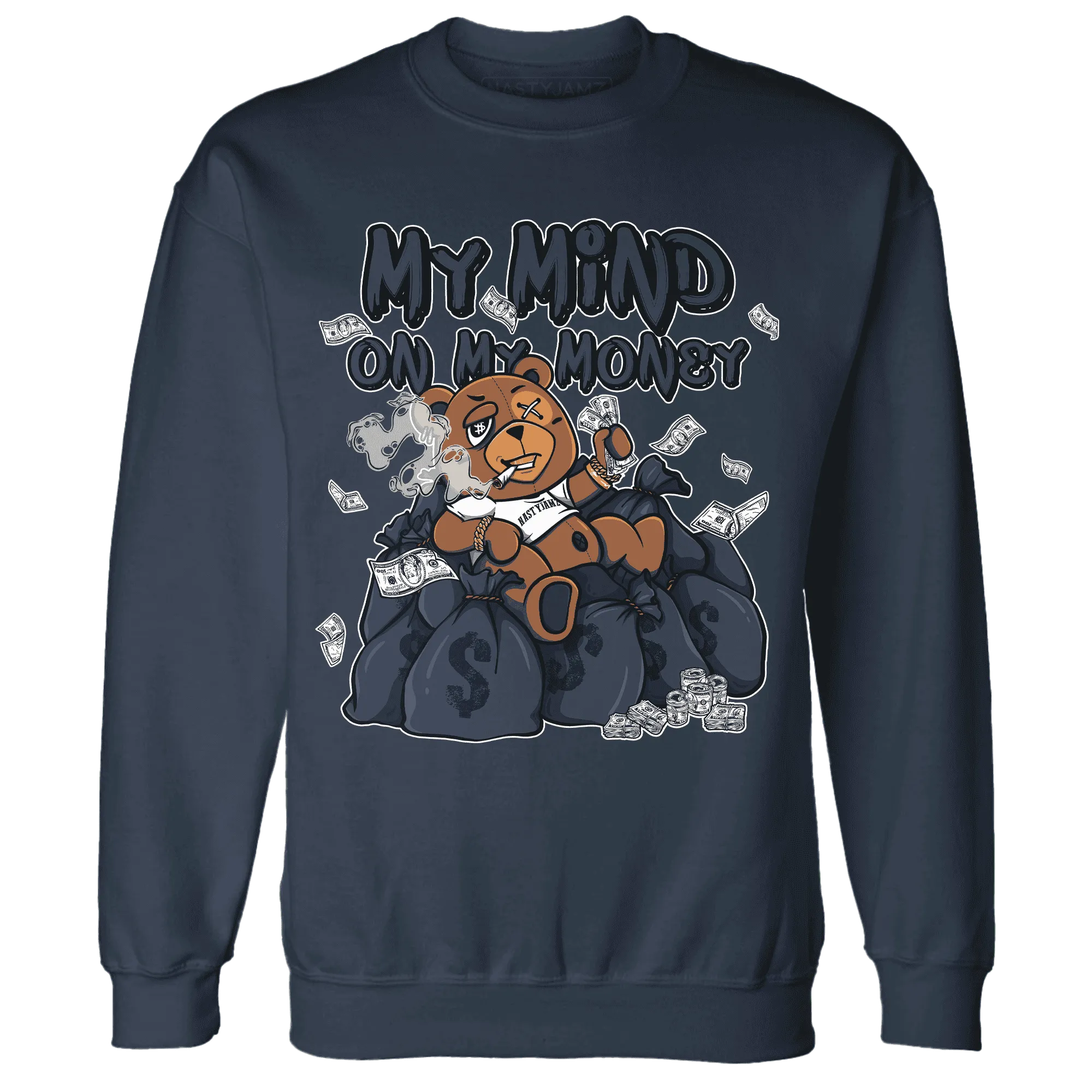 White-Navy-6s-Sweatshirt-Match-My-Money-On-My-Mind-BER