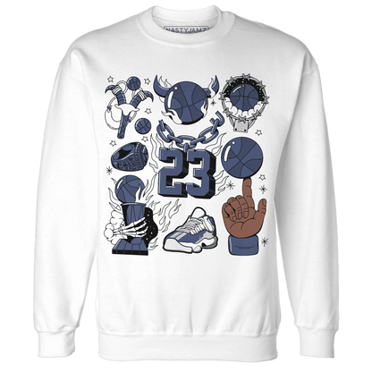 Low-Diffused-Blue-11s-Sweatshirt-Match-Neclaces-Number-23