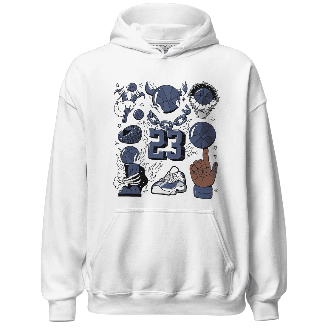 Low-Diffused-Blue-11s-Hoodie-Match-Neclaces-Number-23