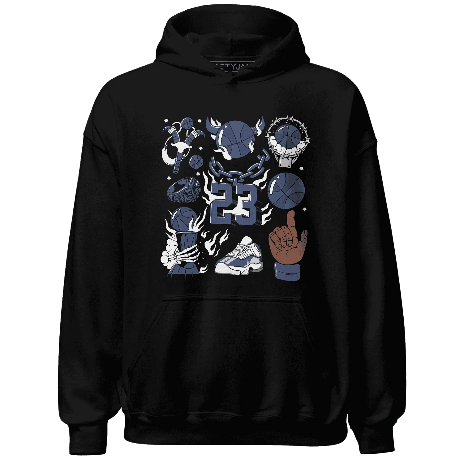Low-Diffused-Blue-11s-Hoodie-Match-Neclaces-Number-23