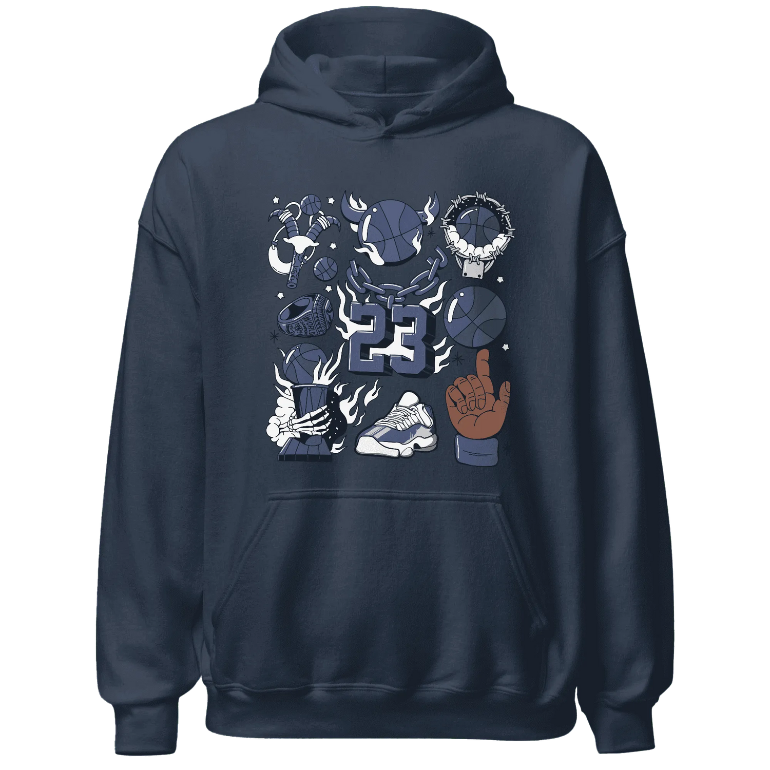 Low-Diffused-Blue-11s-Hoodie-Match-Neclaces-Number-23
