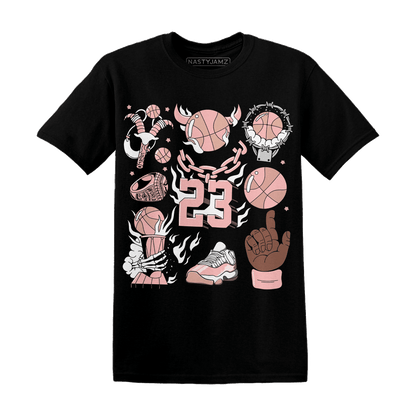 Low Legend Pink 11s T Shirt Match Neclaces Number 23 - NastyJamz