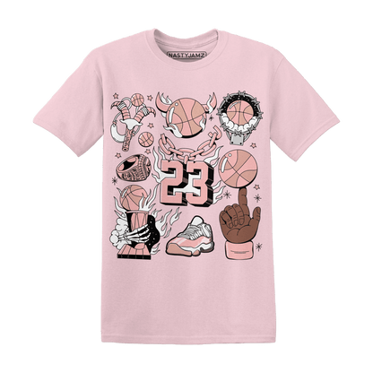 Low Legend Pink 11s T Shirt Match Neclaces Number 23 - NastyJamz