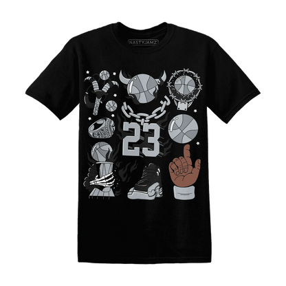 Wolf-Grey-12s-NastyJamz-T-Shirt-Match-Neclaces-Number-23