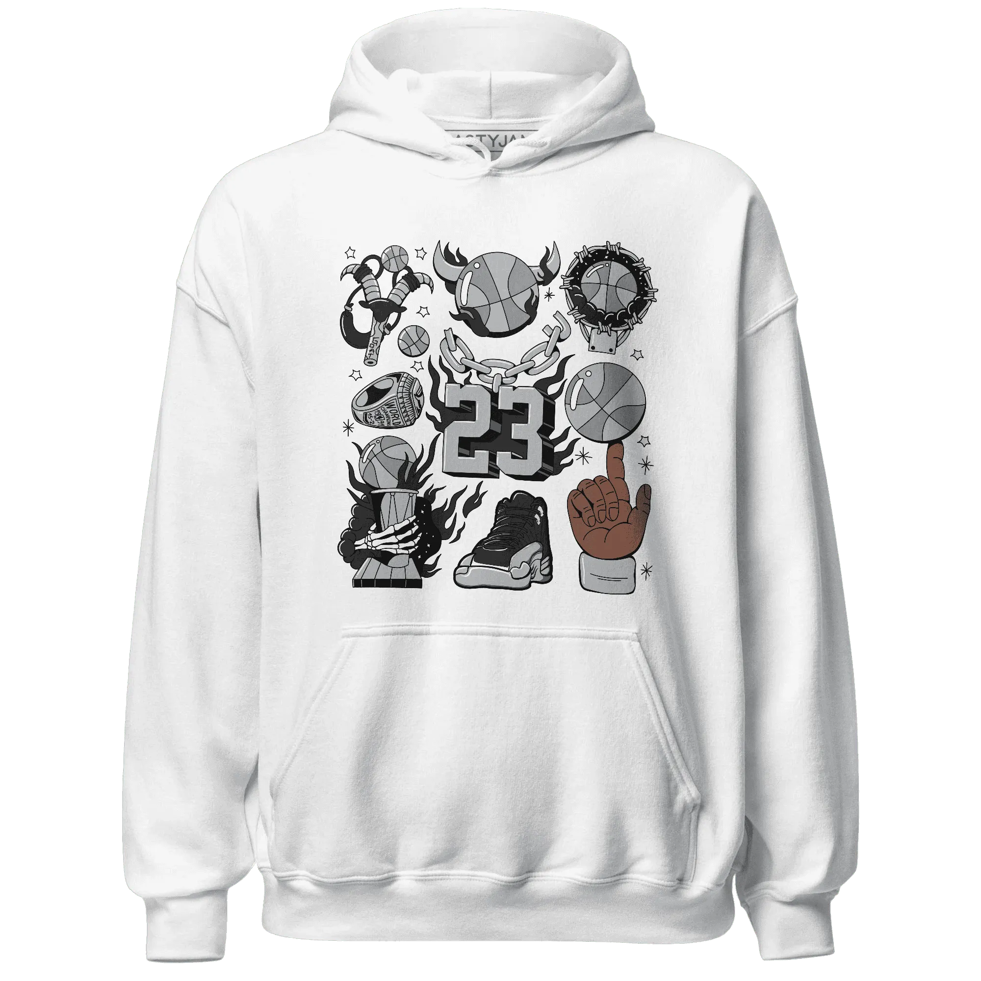 Wolf-Grey-12s-NastyJamz-Hoodie-Match-Neclaces-Number-23