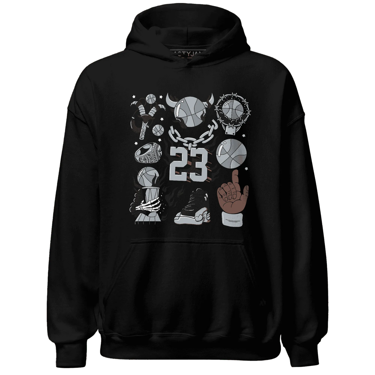 Wolf-Grey-12s-NastyJamz-Hoodie-Match-Neclaces-Number-23
