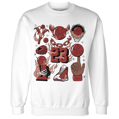 Dune Red 13s Sweatshirt Match Neclaces Number 23 - NastyJamz