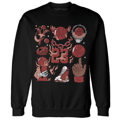 Dune Red 13s Sweatshirt Match Neclaces Number 23 - NastyJamz