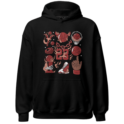 Dune Red 13s Hoodie Match Neclaces Number 23 - NastyJamz