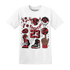 Black-Toe-Reimagined-Red-White-1s-T-Shirt-Match-Neclaces-Number-23