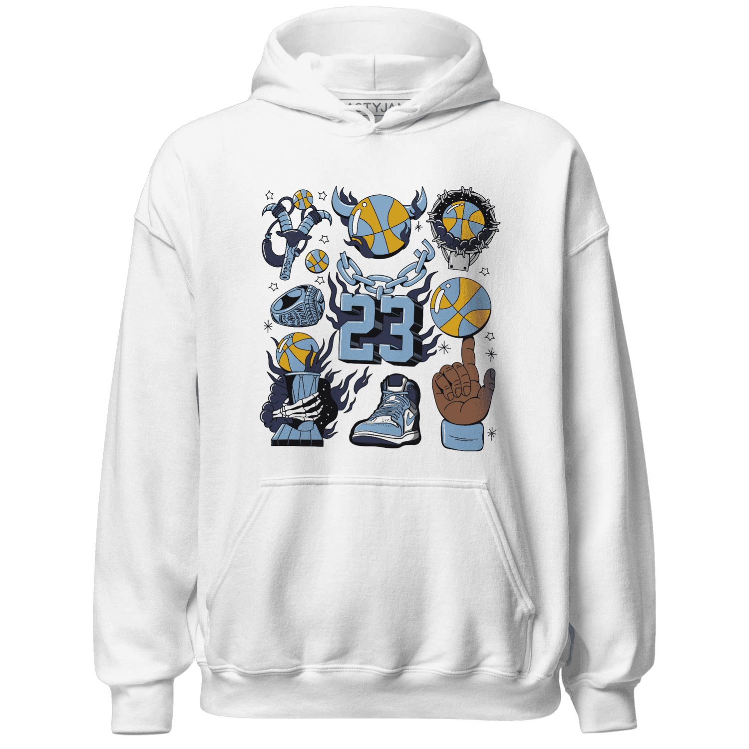 First In Flight 1s Hoodie Match Neclaces Number 23 - NastyJamz