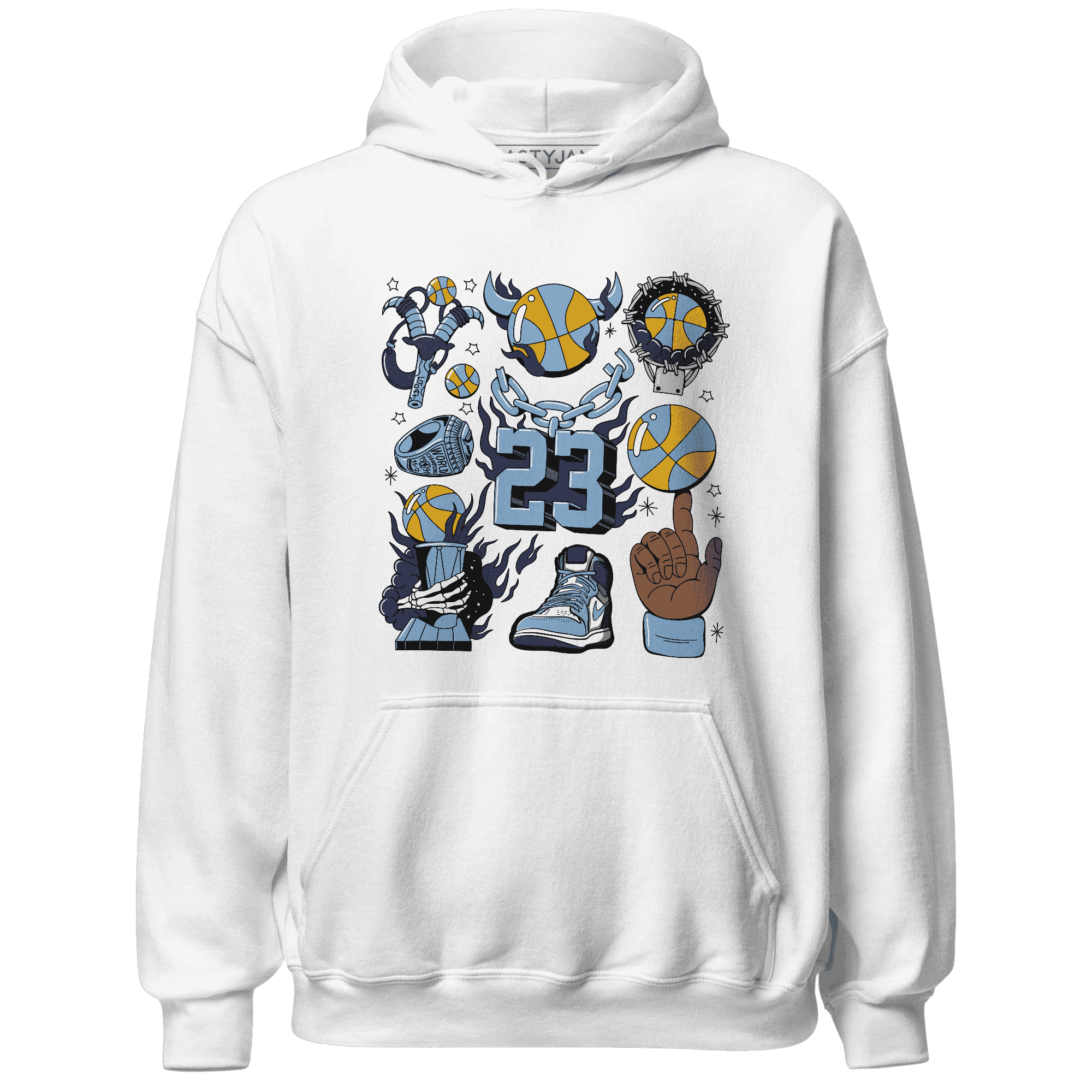 First In Flight 1s Hoodie Match Neclaces Number 23 - NastyJamz
