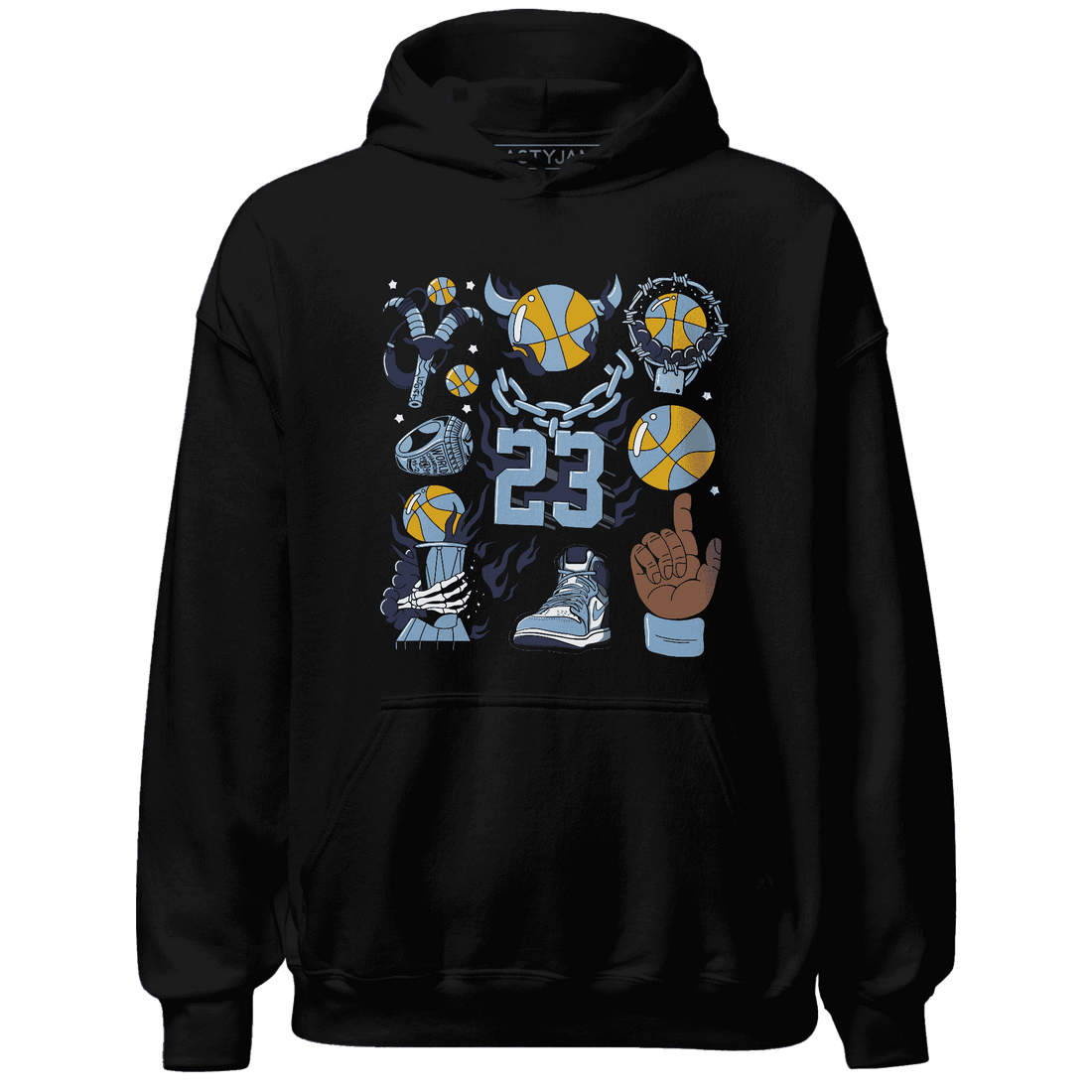 First In Flight 1s Hoodie Match Neclaces Number 23 - NastyJamz