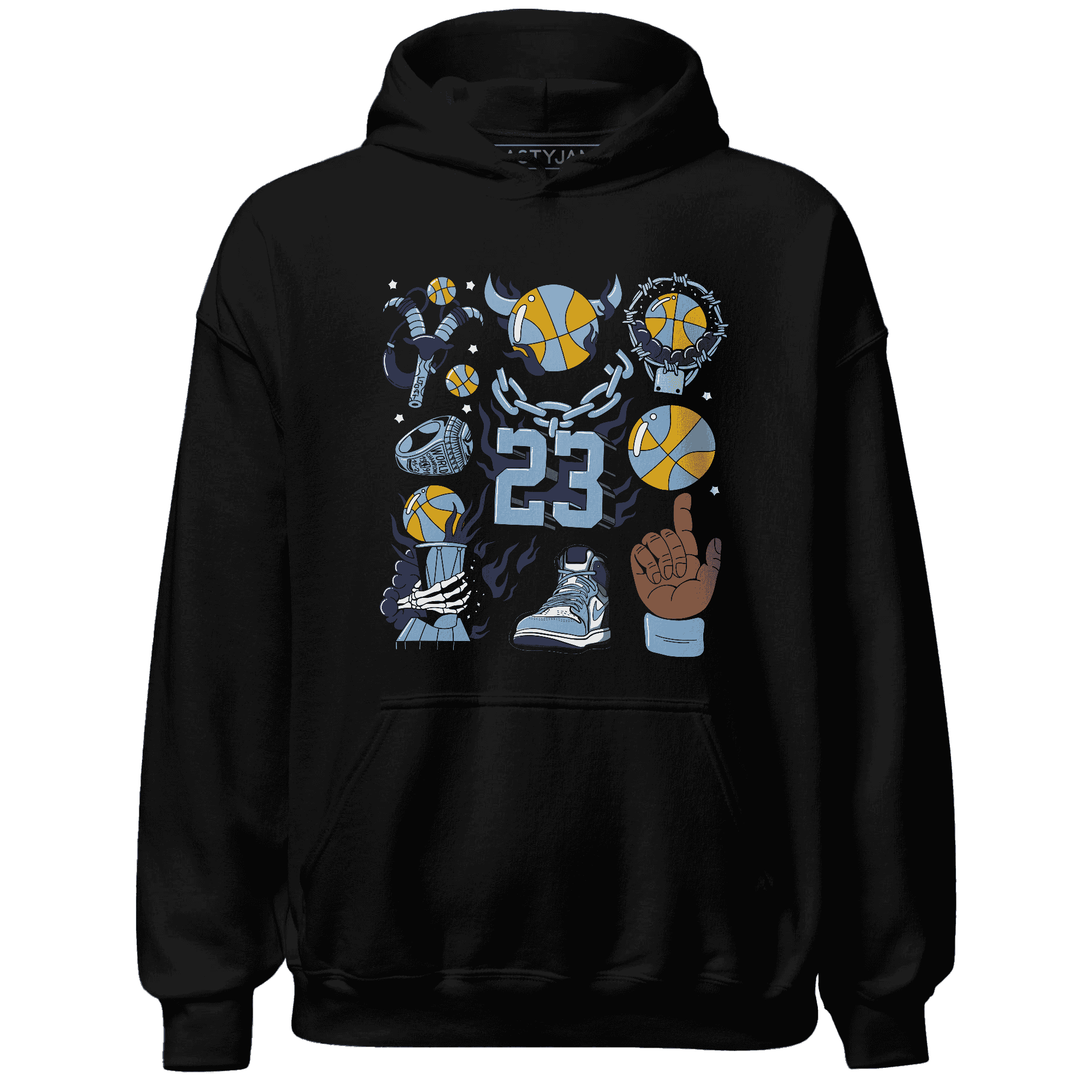First In Flight 1s Hoodie Match Neclaces Number 23 - NastyJamz