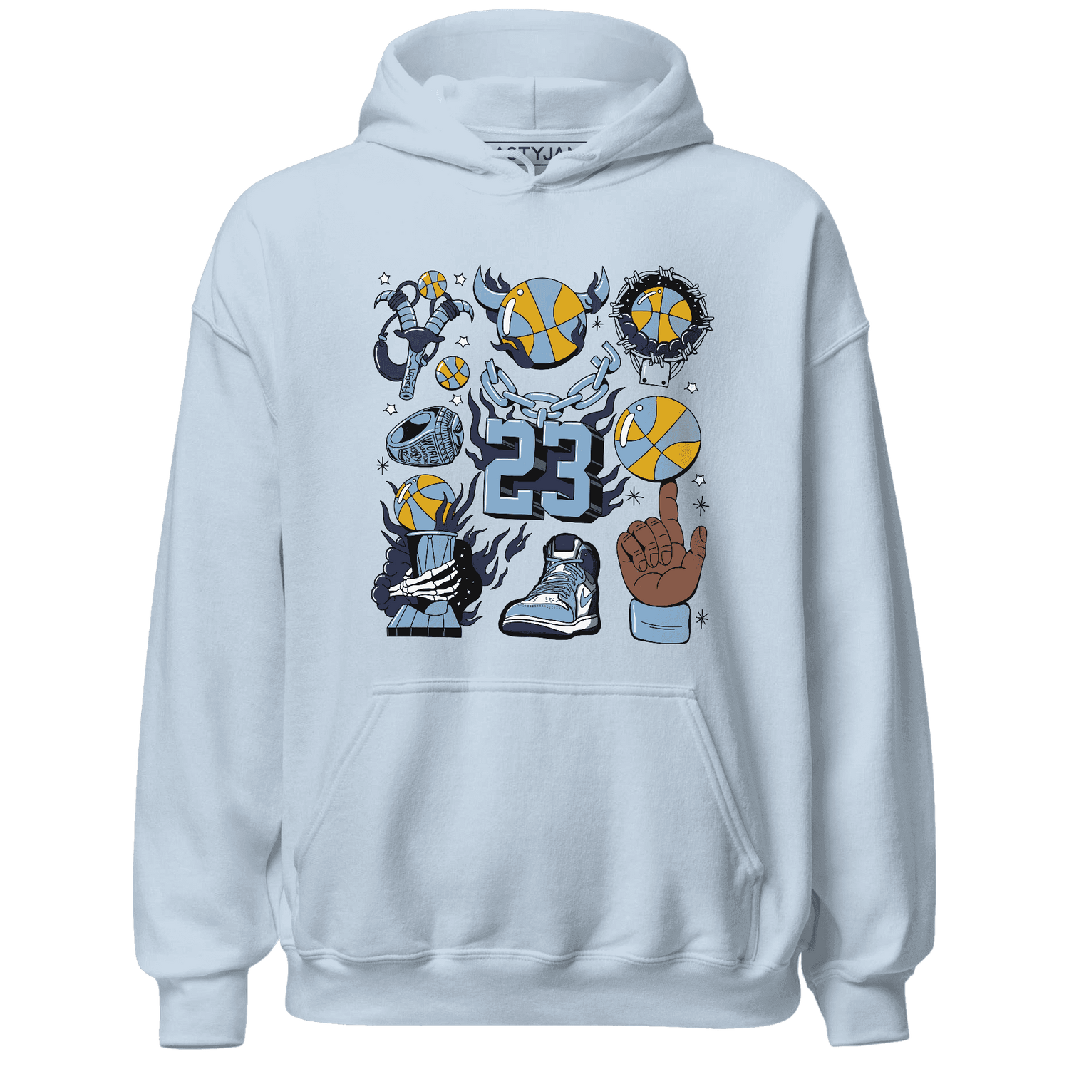First In Flight 1s Hoodie Match Neclaces Number 23 - NastyJamz