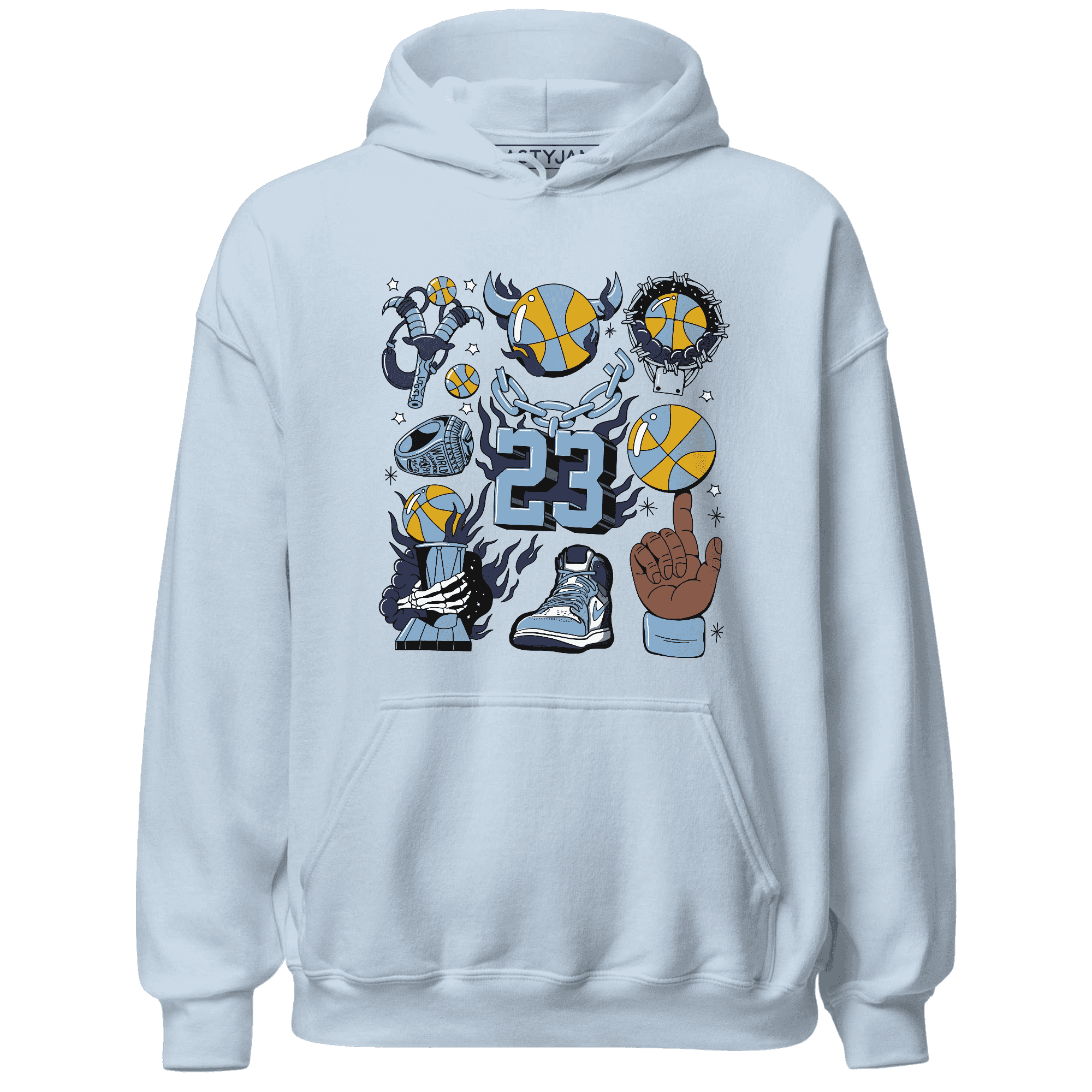 First In Flight 1s Hoodie Match Neclaces Number 23 - NastyJamz