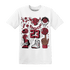 High 85 Metallic Burgundy 1s T Shirt Match Neclaces Number 23 - NastyJamz