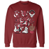 High 85 Metallic Burgundy 1s Sweatshirt Match Neclaces Number 23 - NastyJamz